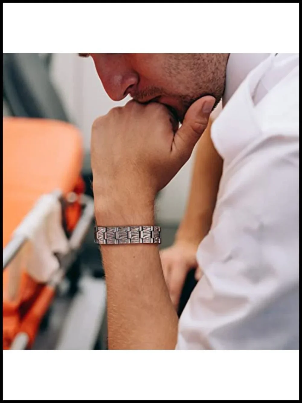 99.9% Pure Copper Magnetic Bracelet 3500 Gauss Adjustable Cuff Mens